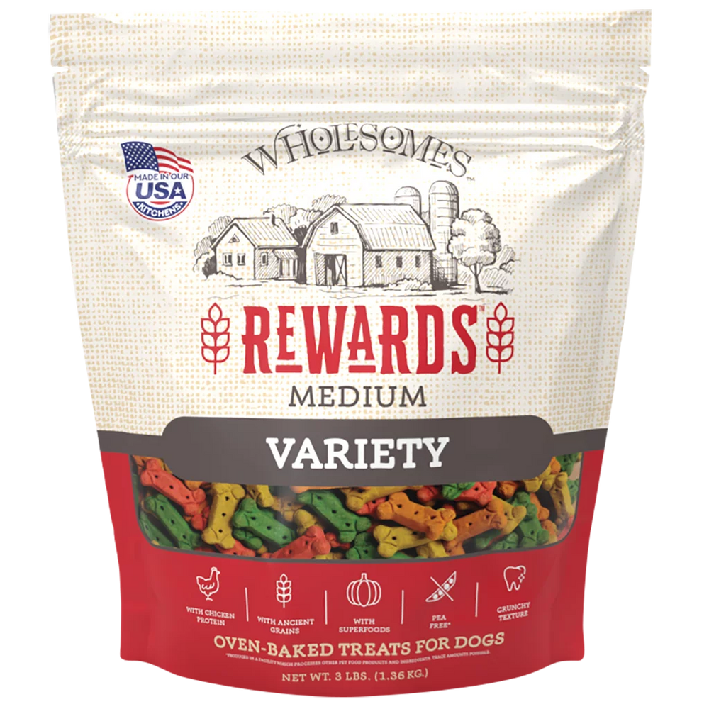 Wholesomes Adult Variety Medium Dog Treats (3lb)