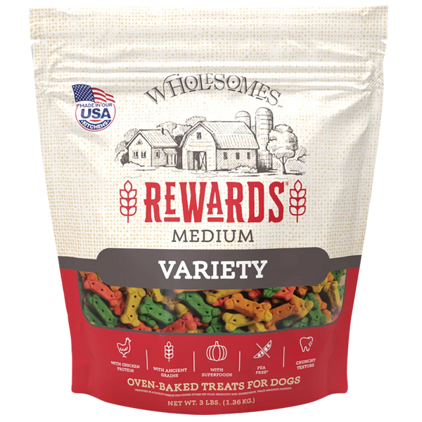 Wholesomes Adult Variety Medium Dog Treats (3lb)