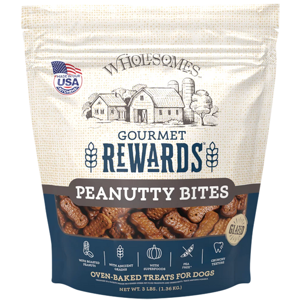 Wholesomes Adult Peanutty Bites Dog Treats (3lb)