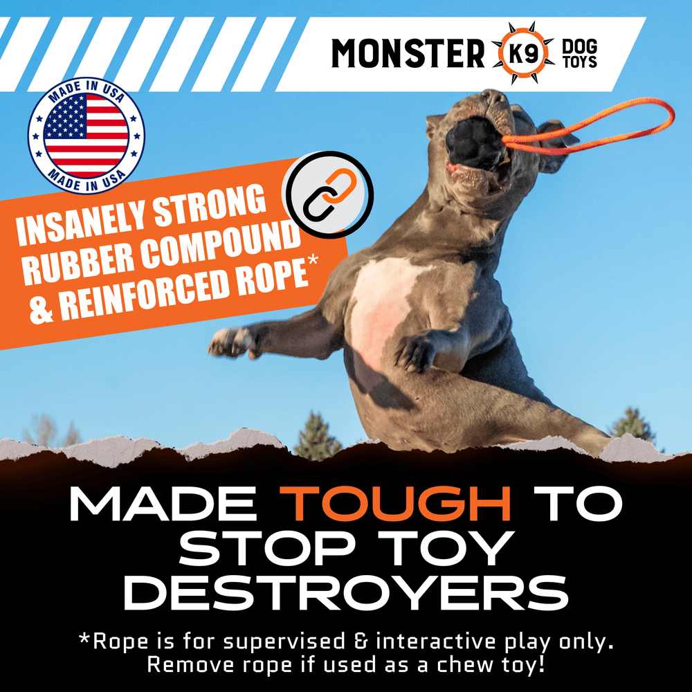 Monster K9 Dog Toys - Rumble Rope Ball