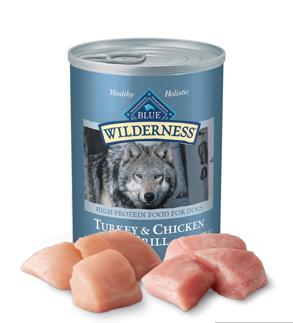 Blue Buffalo Wilderness Turkey & Chicken Grill Wet Dog Cans (12.5oz)