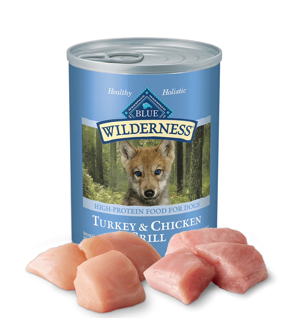 Blue Buffalo Wilderness Puppy Turkey & Chicken Grill Wet Dog Can (12.5oz)